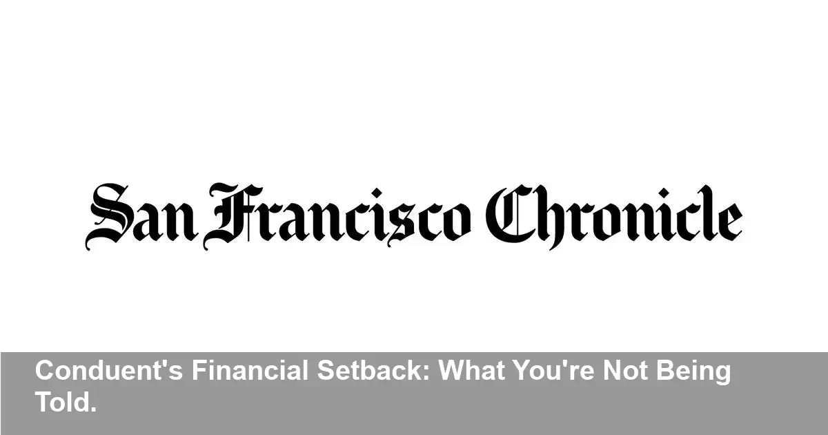Conduent's Shocking Q3 Loss: CNDT Misses All Expectations, What Investors Must Know Now