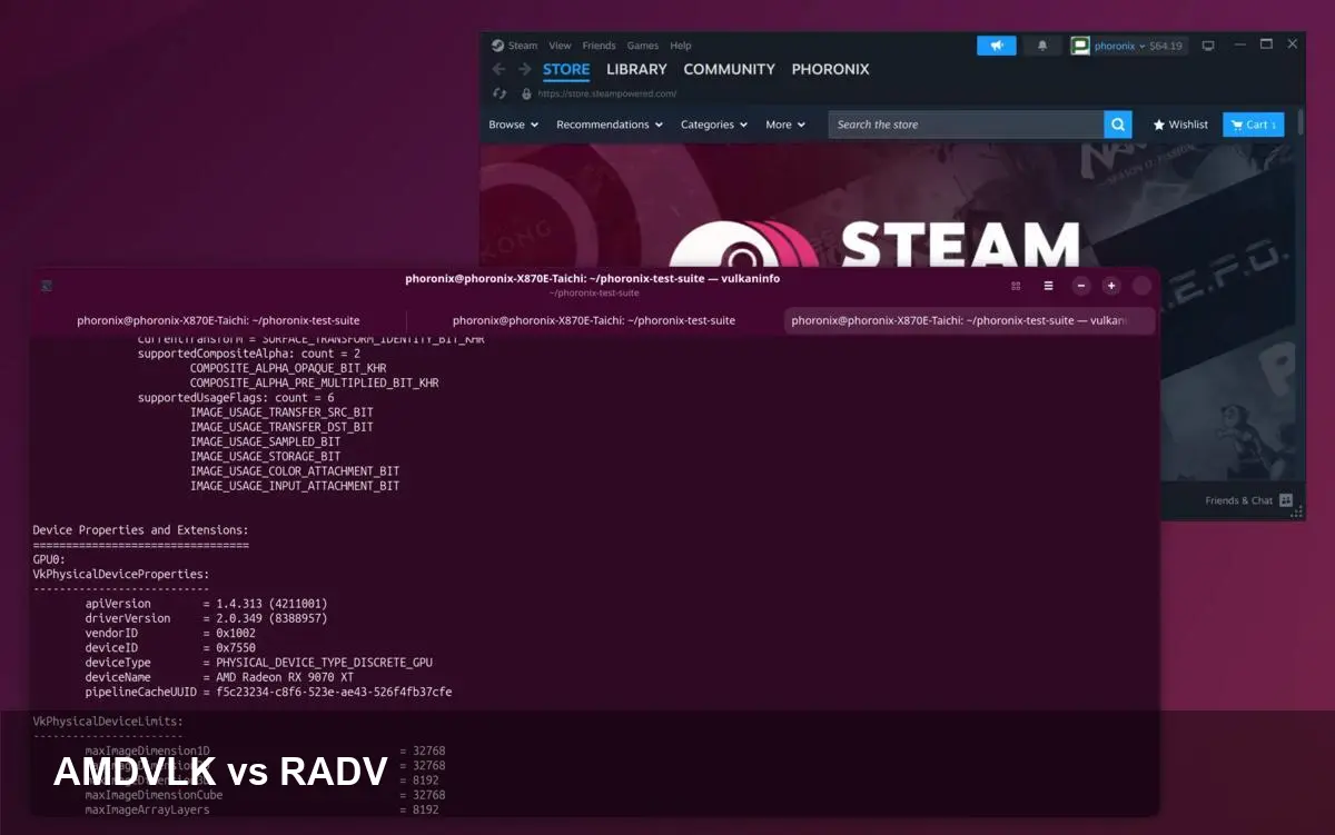 RADV vs AMDVLK Radeon Vulkan Benchmarks