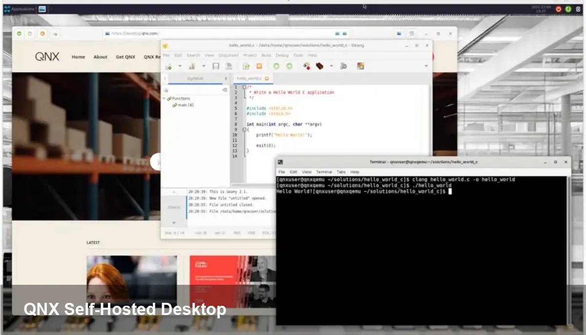 QNX Self-Hosted Desktop: QNX 8.0 on Wayland