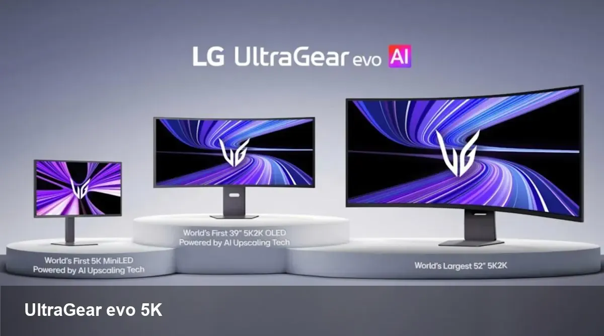 LG UltraGear evo 5K Monitors with AI Upscaling
