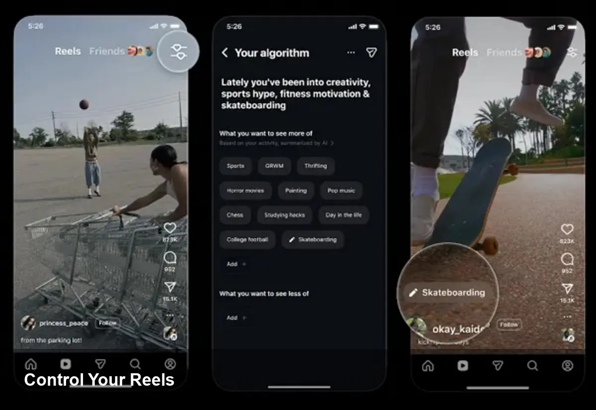 Instagram Adds Reels Algorithm Controls