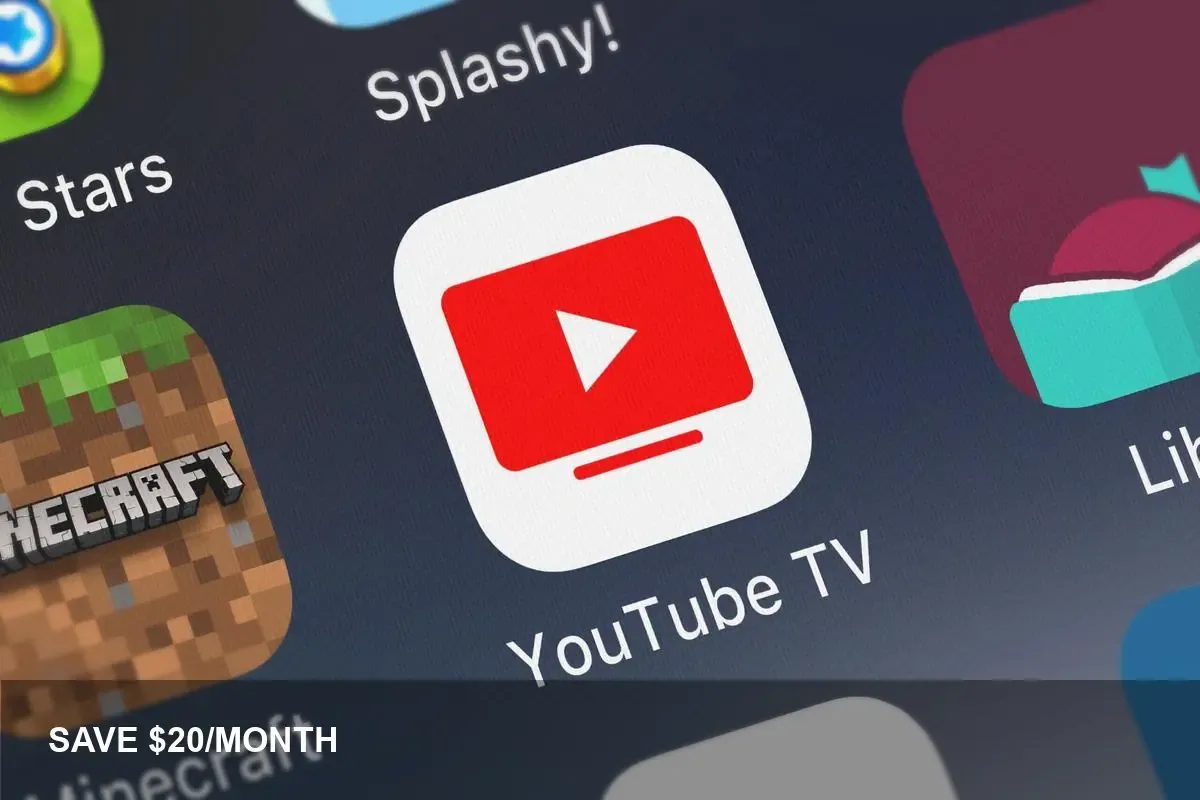 YouTube TV: $20 Monthly Discount for Select Users
