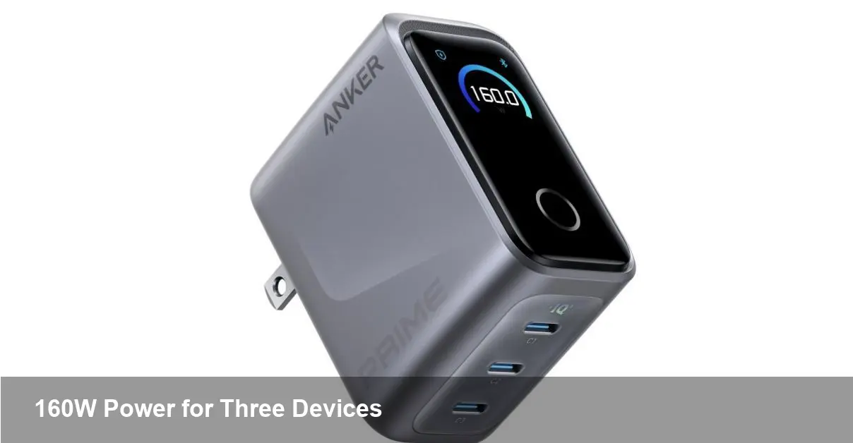 Anker 160W Prime Charger — Power Three Devices