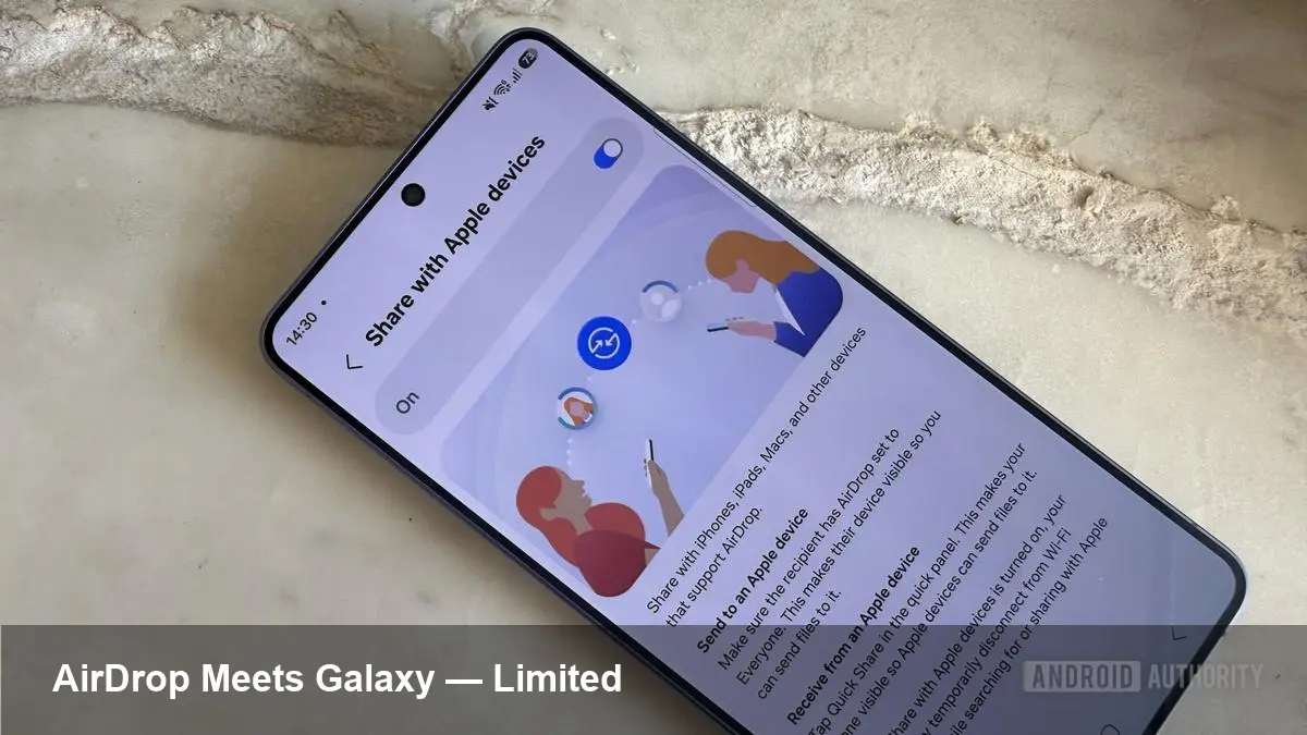 AirDrop on older Galaxy phones — what's limited