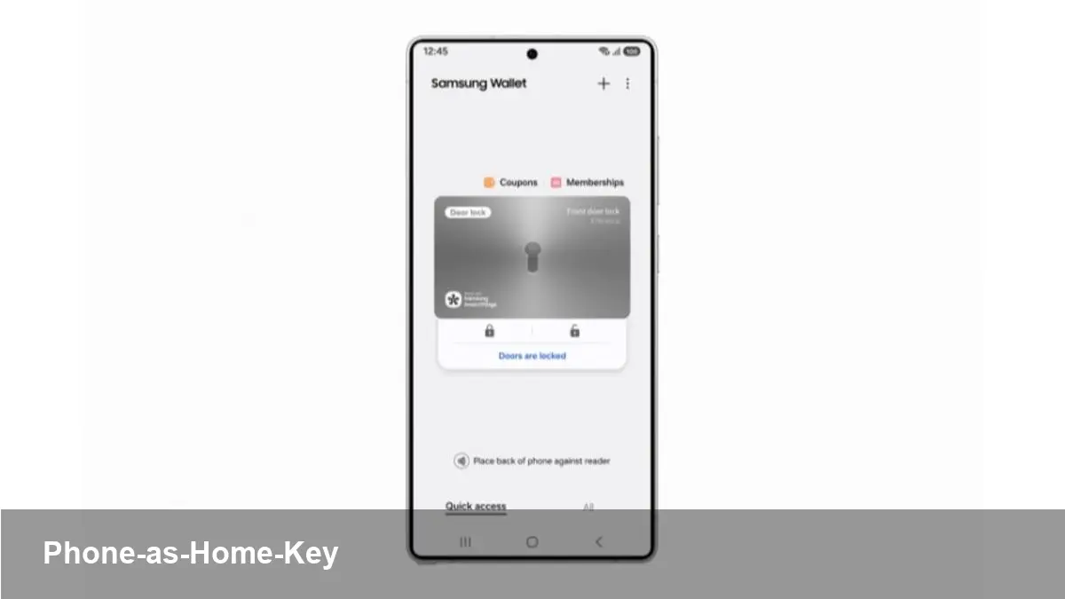 Samsung Wallet: Digital Home Key for Aliro Locks