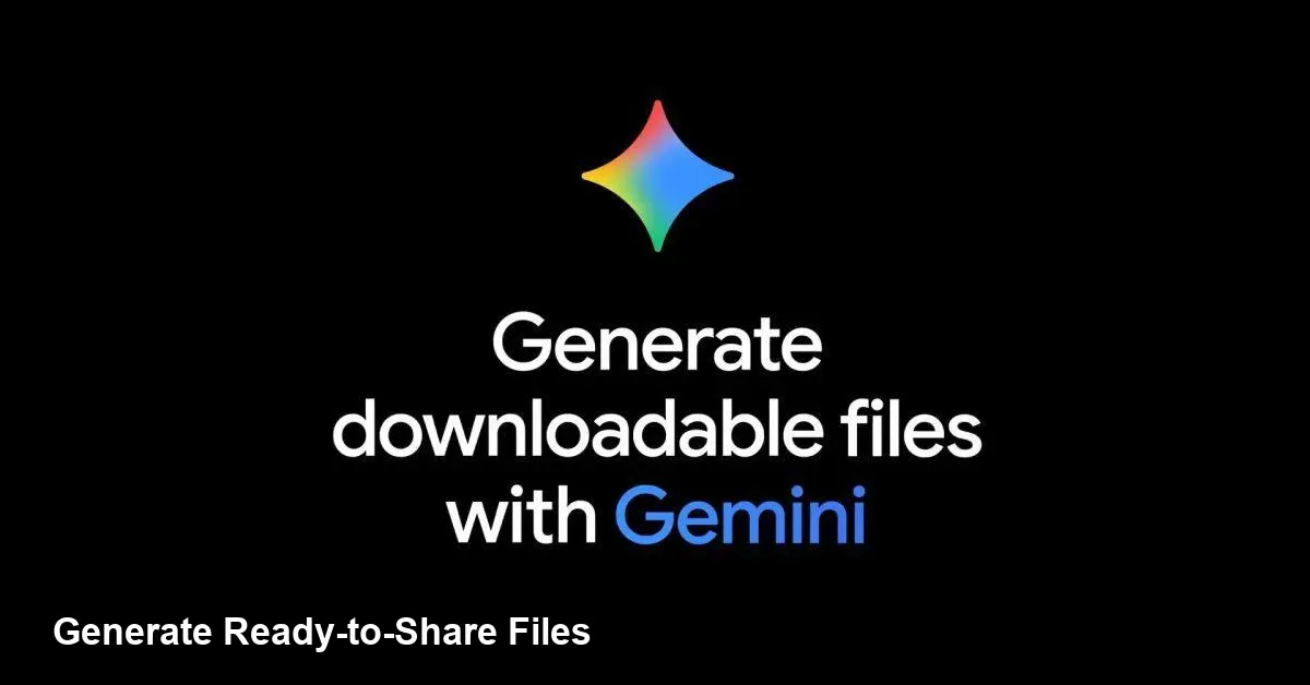 Gemini App Exports to Docs, PDFs, Word
