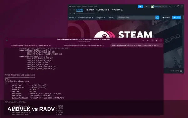RADV vs AMDVLK Radeon Vulkan Benchmarks
