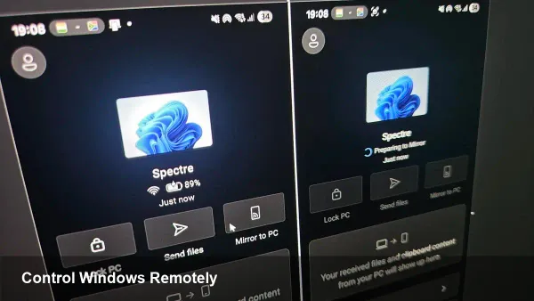 Lock Windows 11 from Android — Link to Windows Update
