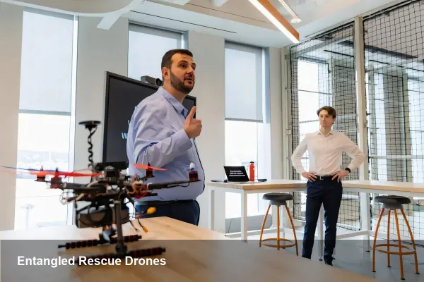Quantum Drones for Disaster Relief