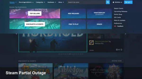 Steam outage hits store and game APIs