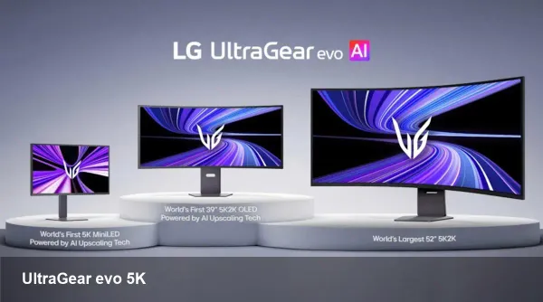 LG UltraGear evo 5K Monitors with AI Upscaling