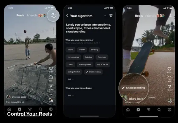 Instagram Adds Reels Algorithm Controls