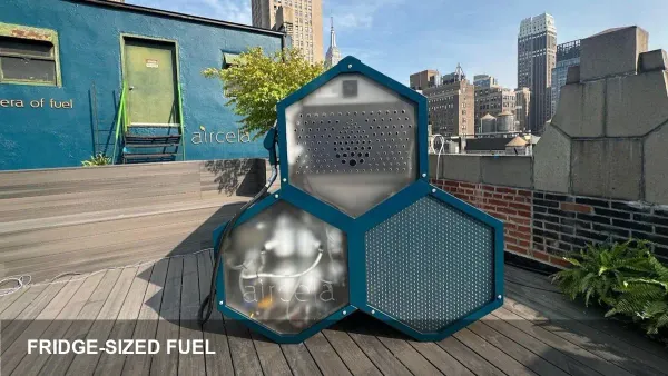 Aircela builds fridge-sized air-to-gasoline machine
