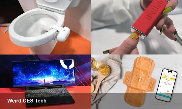 Weird Tech at CES 2026 — Toilets to Rollable PCs