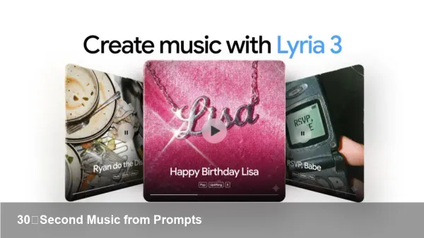 Google's Lyria 3 in Gemini: AI music in 30s