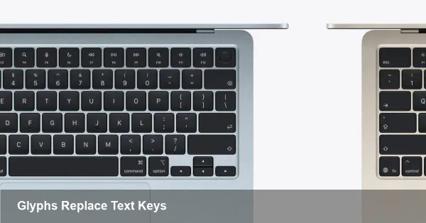 Apple’s MacBook keyboard glyph shift