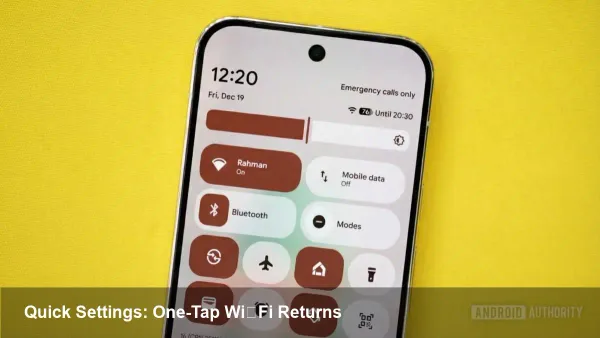 Android 17 Beta 3 Restores One-Tap Wi‑Fi