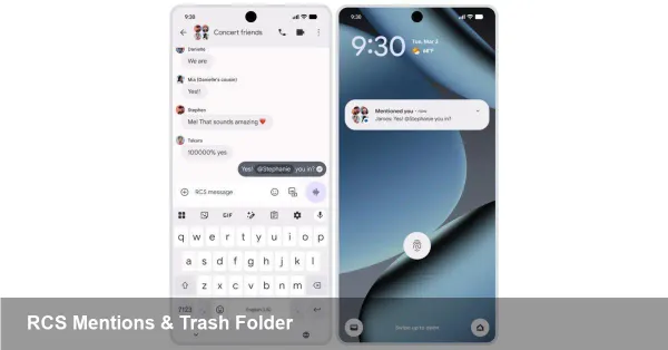 Google Messages Adds RCS Mentions & Trash