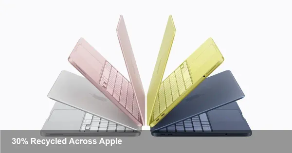 Apple hits 30% recycled materials in 2025