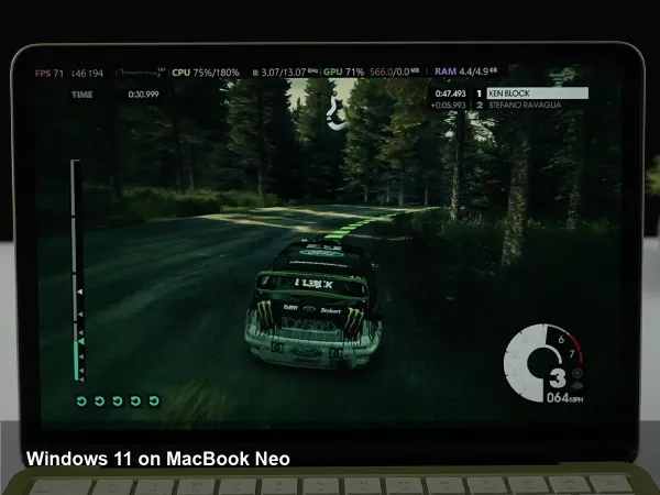 MacBook Neo: Windows 11 gaming with Parallels