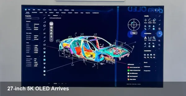 27-inch 5K OLED: LG's 220ppi Panel at SID 2026